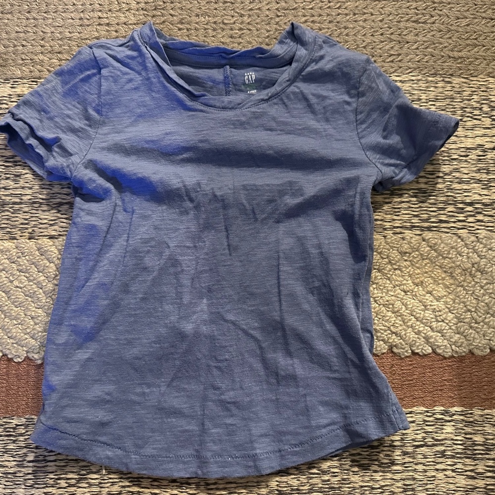 Blue Short Sleeve Girls T-Shirt